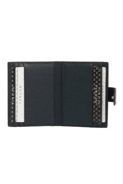 Tergan Navy Blue Genuine Leather Men's Credit Card Holder - S1Kk00001617-X86