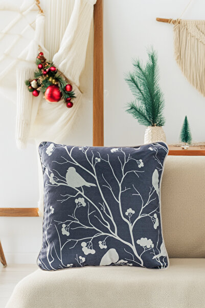 ASDİVA Husă decorativă pentru pernă, cu tematică de Crăciun, gri, cu model de...