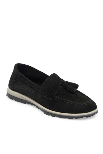 Tergan Siyah Hakiki Süet Deri Kadın Makosen - K24I1AY67311-A01