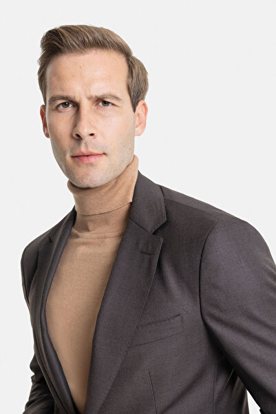 W Collection Brown Regular Fit Suit