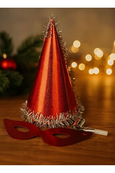 ELOSHE HOLA YILBAŞI KATYON ŞAPKA SET / YILBAŞI NOEL PARTİ ŞAPKASI MASKE DÜDÜK...