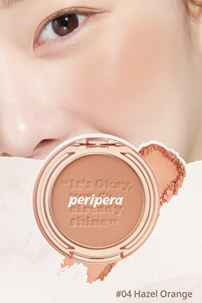 PERIPERA Pastel Tonlarda Sebum Dengeleyici Toz Allık PERIPERA Pure Blushed Sunshine Cheek (04 Hazel Orange)