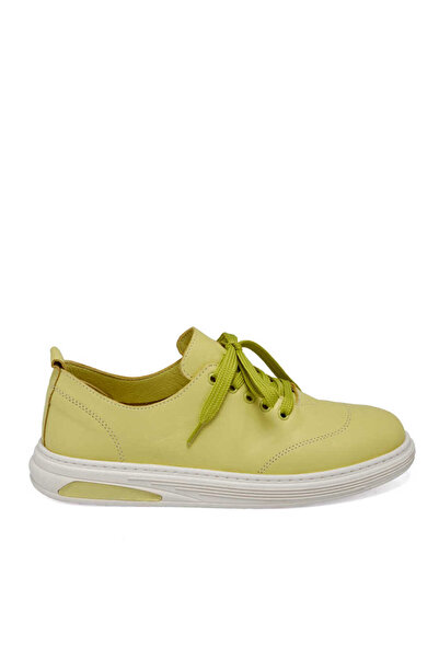 Tergan Yeşil Hakiki Deri Kadın Sneaker - K24I1AY67093-G81