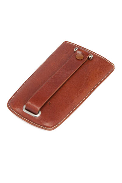 Tergan Tan Genuine Leather Unisex Keychain - S1An00000233-B01