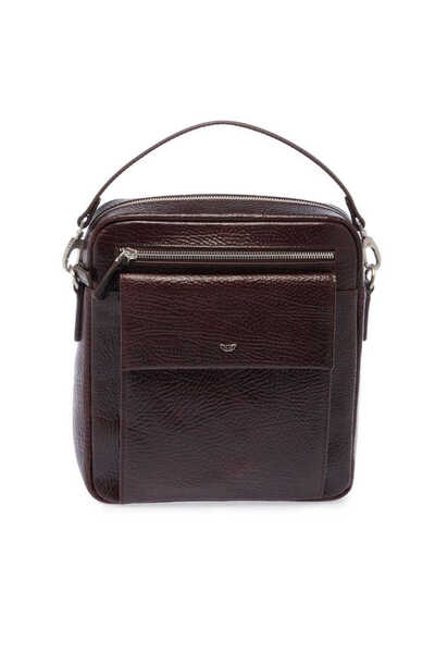 Tergan Kahve Hakiki Deri Erkek Çapraz Askılı Çanta - S1AC00021431-P7Y