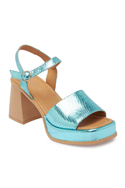 Tergan Mavi Hakiki Deri Kadın Sandalet - K24Y1SN67285-Q5R