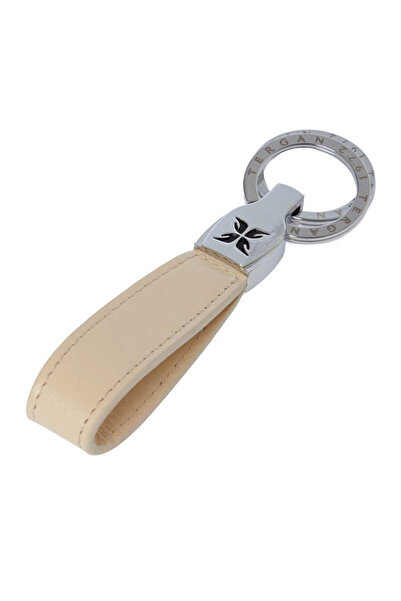 Tergan Krem Hakiki Deri Unisex Anahtarlık - S1AN00000248-E92