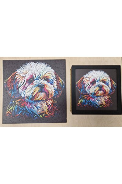 WoodMix Puzzles Puzzle cu animale - Câini - Bichon Maltez 1 - 200 piese - 30 x 30 cm