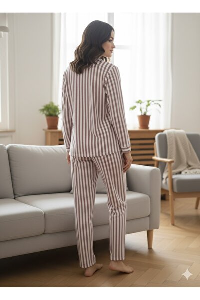 FAMES PİJAMA Women's Buttoned Pajamas Set