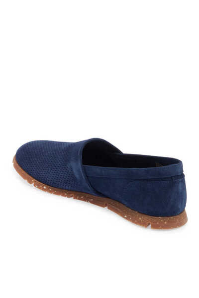 Tergan Mavi Hakiki Süet Deri Erkek Loafer - E24I1AY56589-F60