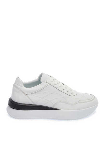 Tergan Beyaz Hakiki Deri Kadın Sneaker - K24I1AY67314-A26