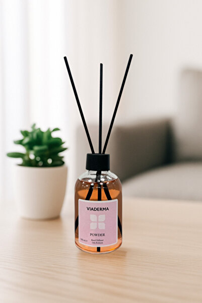 Viaderma Pudra Aromalı Fiber Çubuklu Oda Kokusu 100 ml - Doğal, Ferah ve Uzun Süreli Koku
