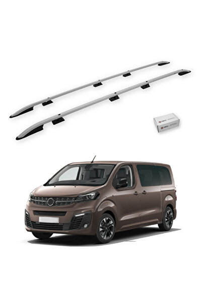 Turtle Opel Zafira Life (Mk3) 2019-2025 / Uzun Şasi Tavan Çıtası Crown Gri