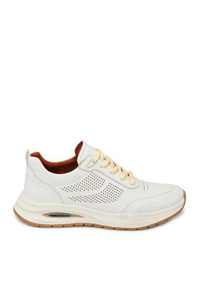 Tergan Beyaz Hakiki Deri Erkek Sneaker - E24I1AY56618-A26