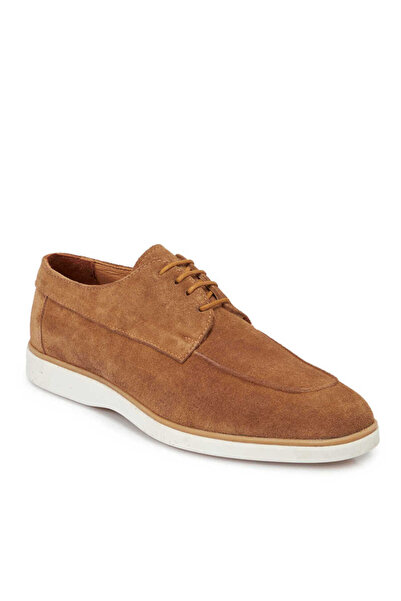 Tergan Tan Genuine Suede Leather Men's Casual Shoes - E24I1Ay56750-K59