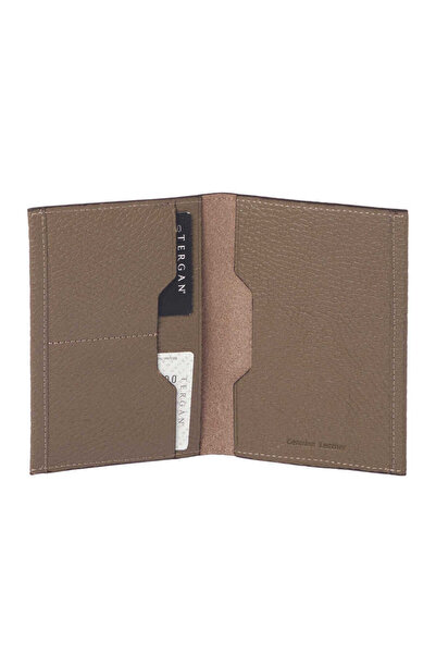 Tergan Θήκη διαβατηρίου Unisex από γνήσιο δέρμα σε μπεζ χρώμα - S1PS00001657-B73
