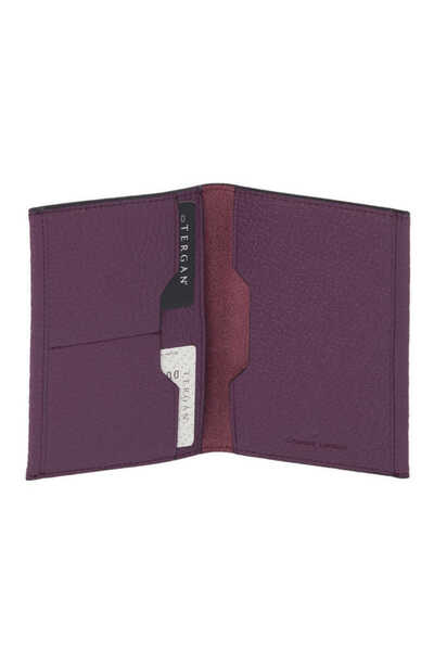 Tergan Purple Genuine Leather Unisex Passport Holder - S1Ps00001657-C48