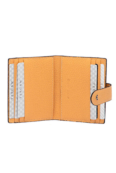 Tergan Yellow Genuine Leather Men's Credit Card Holder - S1Kk00001617-H28
