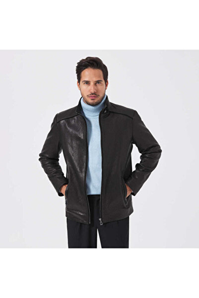 Tergan Siyah Hakiki Deri Erkek Hakiki Deri Mont - E23KDM310504-Q4O