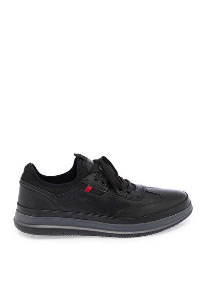 Tergan Siyah Hakiki Deri Erkek Sneaker - E24I1AY56615-A23