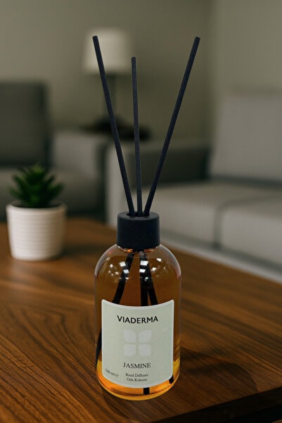 Viaderma Yasemin Aromalı Bambu Çubuklu Oda Kokusu 100 ml - Doğal, Ferah ve Uzun Süreli Koku