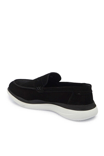 Tergan Siyah Hakiki Süet Deri Erkek Loafer - E24I1AY56644-A01