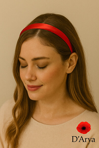 Darya DD587 تاج رفيع من الساتان الأحمر (2 سم) عصابة رأس لعيد الميلاد والعام ا...