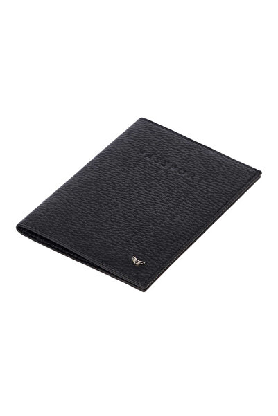 Tergan Black Genuine Leather Unisex Passport Holder - S1Ps00001200-A41