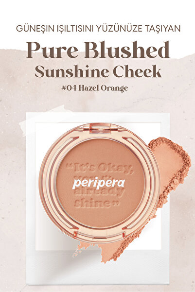 PERIPERA Pastel Tonlarda Sebum Dengeleyici Toz Allık PERIPERA Pure Blushed Sunshine Cheek (04 Hazel Orange)