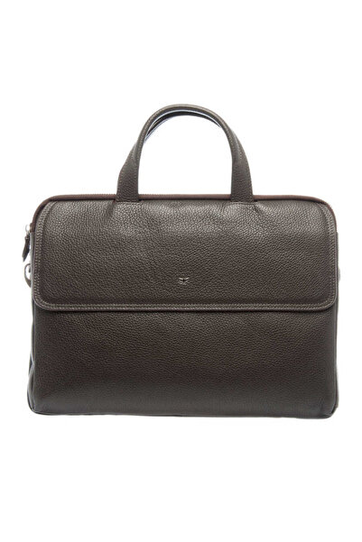 Tergan Kahve Hakiki Deri Erkek Evrak Çantası - S1EV00021388-A42