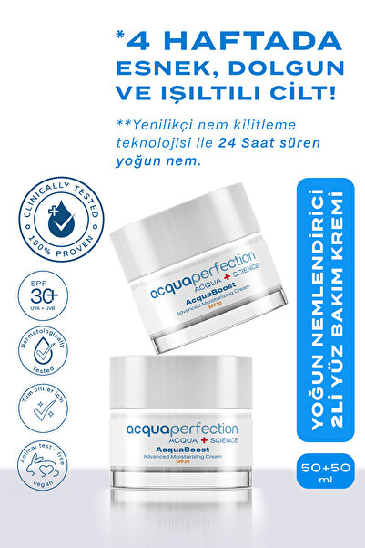 Acqua Perfection Yoğun Nemlendirici, Kırışıklık Karşıtı 2li Yüz Kremi Seti UV...