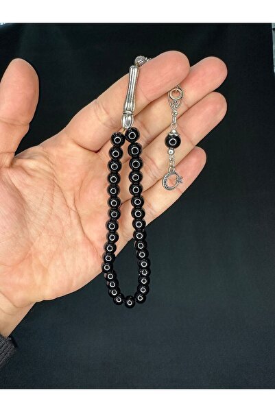 Anemore Collection Onyx Stone Pacifies Sphere Cut Black Color 8mm Ankle Size ...