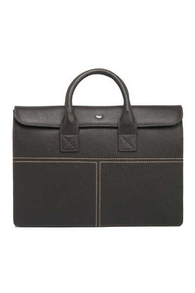 Tergan Kahverengi Hakiki Deri Unisex Evrak Çantası - S1EV00021247-A42