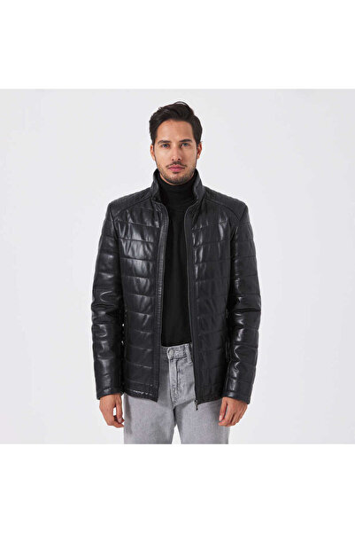 Tergan Siyah Hakiki Deri Erkek Hakiki Deri Mont - E23KDM310514-Q3H