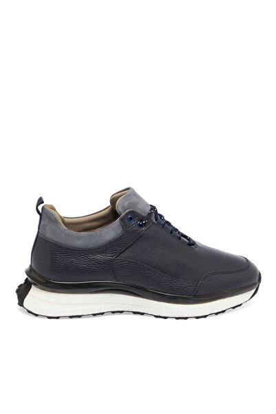 Tergan Lacivert Hakiki Deri Erkek Sneaker - E24I1AY56798-A31