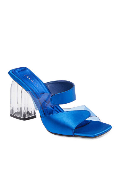 Tergan Mavi Vegan-Tekstil Kadın Terlik - K24Y1TR67427-M11