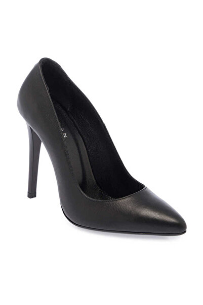 Tergan Siyah Hakiki Deri Kadın Stiletto - K24I1AY67482-A23
