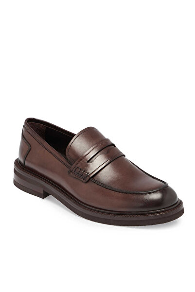 Tergan Kahve Hakiki Deri Erkek Casual Ayakkabı - E24S1AY56972-V94