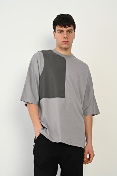 Rocqerx R-5765 Αλεξίπτωτο Garni Λεπτομερές μπλουζάκι μονό ζέρσεϊ