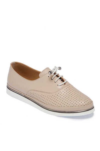 Tergan Bej Hakiki Deri Kadın Casual Ayakkabı - K25I1AY67770-Q5Q