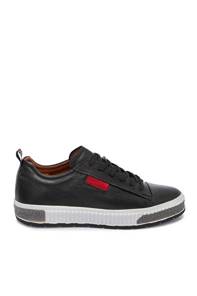 Tergan Siyah Hakiki Deri Erkek Sneaker - E25I1AY57183-F49