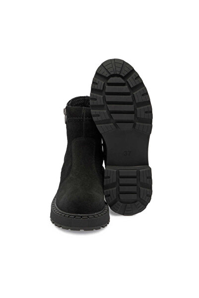 Tergan Siyah Hakiki Süet Deri Kadın Casual Bot - K24K1BT67557-A01