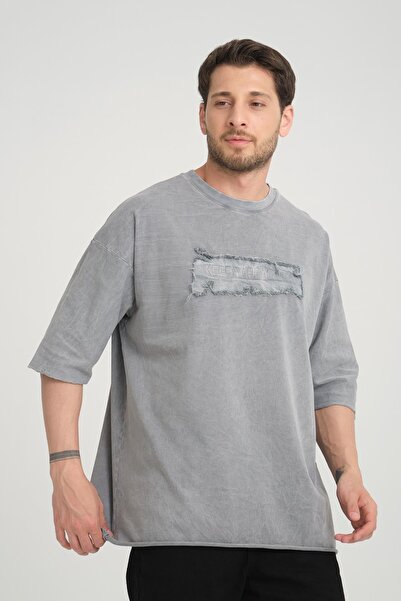 Rocqerx R-5822 Вишитий та праний супрем-футболка