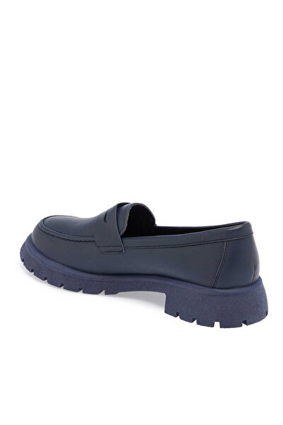 Tergan Lacivert Hakiki Deri Kadın Makosen - K24S1AY67640-A31