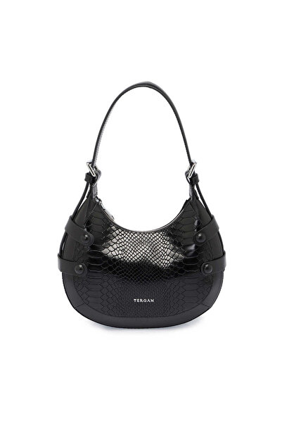 Tergan Siyah Hakiki Deri Kadın Omuz Çantası - S25Y1BC80352-Z32