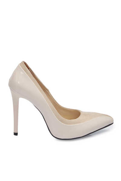 Tergan Bej Vegan Kadın Stiletto - K24I1AY67470-R72