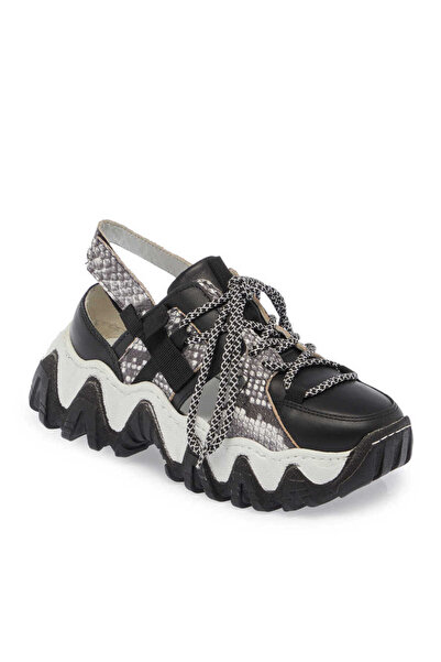 Tergan Siyah Hakiki Deri Kadın Sneaker - K24I1AY67341-A23