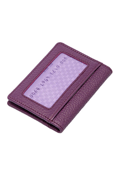 Tergan Μωβ Γνήσιο Δερμάτινο Θήκη Πιστωτικής Κάρτας Unisex - S1KK00001666-C48