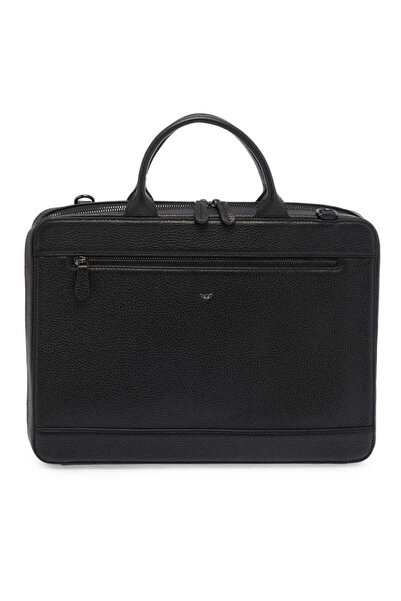 Tergan Black Genuine Leather Men's Briefcase - S1Ev00032171-A41