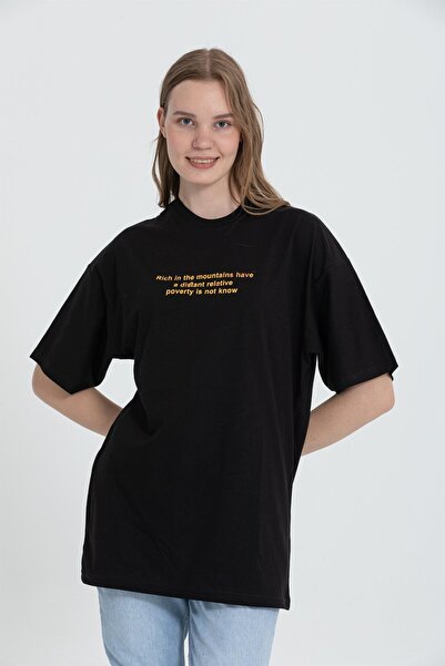 Rocqerx R-5724 Велосипедний комір Панда з принтом Oversize T-shirt